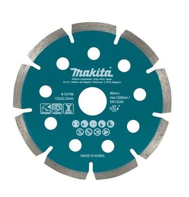 MAKITA B-53693 - Diamantový rezný kotúč pre akumulátorové uhlové brúsky ø 125 mm