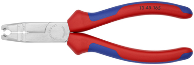 KNIPEX 13 45 165 Odizolovacie kliešte s multi-komponentnými úchopmi pochrómované 165 mm