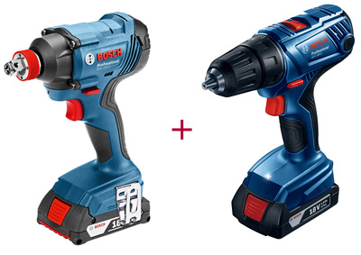 BOSCH GDX 180-LI + GSR 180-LI - Akumulátorový rázový utahovač + Akumulátorový skrutkovač - 06019G5222