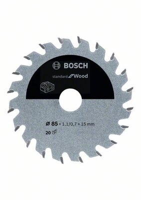 BOSCH 2608837666 - Pílový kotúč pre akumulátorové píly Standard for Wood 85x1,1/0,7x15 T20
