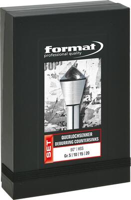 FORMAT Sada záhlbníkov odihľovacích 4 diel 2 - 20mm HSS Z1 eko Format