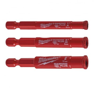 MILWAUKEE DIAMOND PLUS 1/4" HEX FÚRÓ KÉSZLET (3 DB) 4932471771