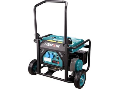 HERON 8896140, 1F, 3,5kW/230V, Rámová benzinová elektrocentrála + podvozek