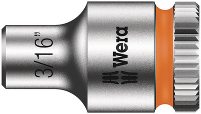 WERA 8790 HMA Nástrčná hlavice Zyklop, upínací časť 1/4", 3/16" x 23 mm