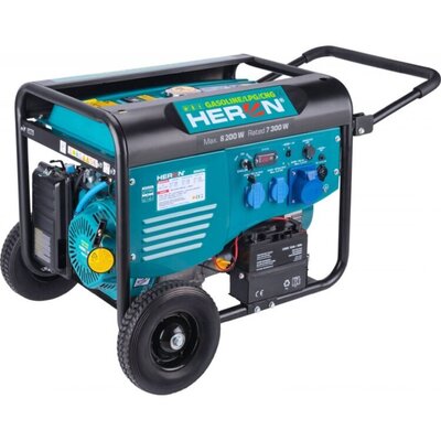 HERON Benzin/gáz erőmű 8,2 kW 1 fázisú elektromos indító 8896326