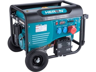 HERON 8896420, 3F, 6,8kW, 400V, Rámová benzinová elektrocentrála + elektrický start