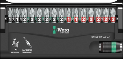 WERA BIT KÉSZLET BIT-CHECK 30 BITORSION 1 05057430001