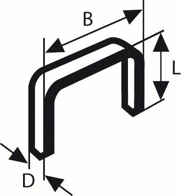 BOSCH Sponka z jemného drôtu, typ 53 11,4 x 0,74 x 14 mm
