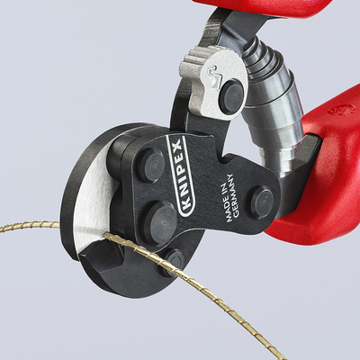 KNIPEX 95 62 160 TC Nožnice na oceľové lanká pre oceľové lanko v pneumatikách s multi-komponentnými 