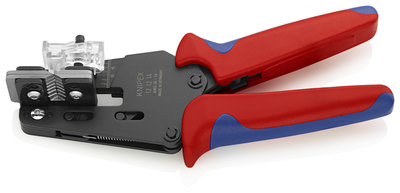 KNIPEX 12 12 14 Presný odizolovací nástroj s prispôsobenými čepeľami s multi-komponentnými úchopmi l