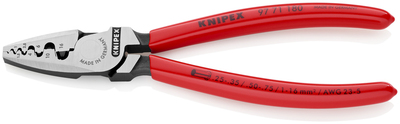 KNIPEX 97 71 180 SB Lisovacie kliešte pre dutinky poplastované 180 mm
