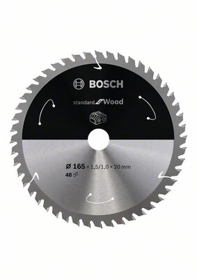 BOSCH 2608837687 - Pílový kotúč pre akumulátorové píly Standard for Wood 165 x 1.5/1 x 20 T48