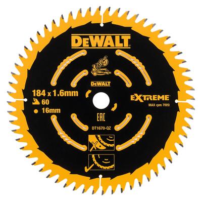 DeWALT FŰRÉSZLAP 184x16 60Z DT1670