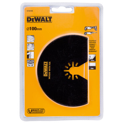 DeWALT FÉLKÖR FŰRÉSZLÉG 100mm SZÖGES FÁHOZ DWE315 DT20708-HOZ