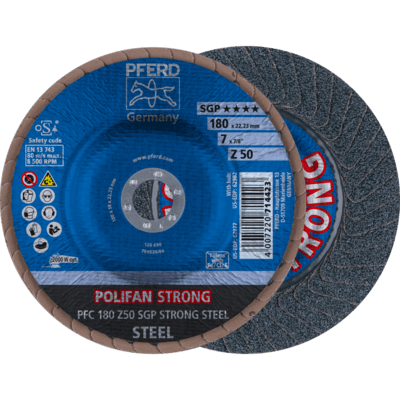 PFERD TOOLS POLIFAN-Disky s plochým okrajom PFC 180 Z 50 SGP SILNÁ OCEĽ