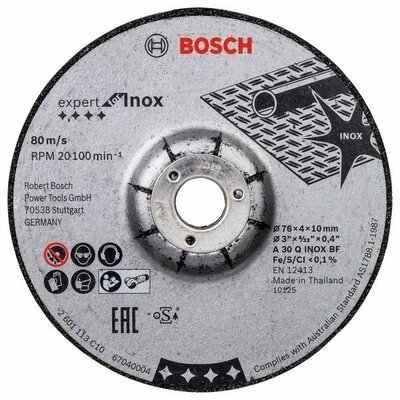 BOSCH Expert for INOX 2 ks. × 76 × 4 × 10 mm – brúsny kotúč - 2608601705