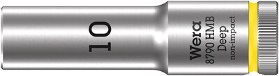 WERA 8790 HMB Deep Nástrojná hlavica, upínacia časť 3/8", 10 x 64 mm