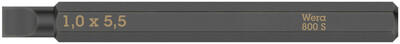 WERA 800 S Bity s plochou drážkou pre rázové skrutkovače, 1 x 5.5 x 70 mm
