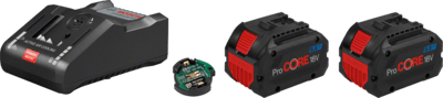 BOSCH 2× ProCORE18V 8.0Ah + GAL 18V-160 C - 1600A016GP