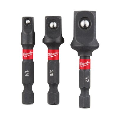 MILWAUKEE SHOCKWAVE 1/4" HEX ADAPTER KÉSZLET (3 DB) 4932479228