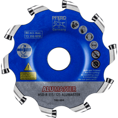 PFERD TOOLS Frézovacie nástroje s rezacími vložkami HSD-R 115/125 ALUMASTER HICOAT