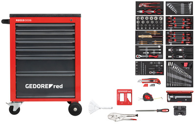 GEDORE RED Vozík dielenský 166 diel červený MECHANIC R21560002 Gedore Red