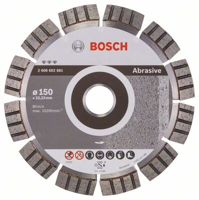 BOSCH Diamantový rezací kotouc Best for Abrasive 150 x 22,23 x 2,4 x 12 mm