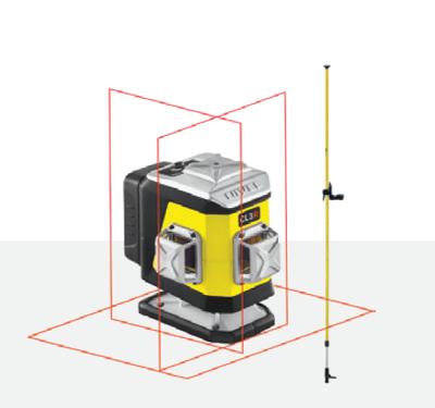 NIVEL SYSTEM Krížový laser 3×360° s červeným lúčom CL3R Set