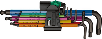 WERA Sada kľúčov imbus 9 diel 950/9 Hex-Plus Multicolour 1 SB BlackLaser Wera
