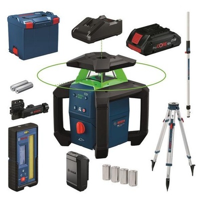 BOSCH PRO GRL18V-4-34CVG - Rotačný laser so statívom a latou - 0615A500DH