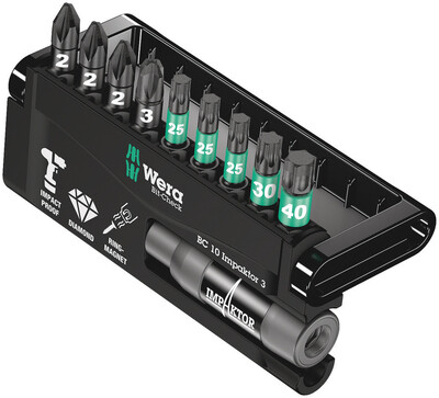 WERA Bit-Check 10 Impaktor 3, 10-dielny