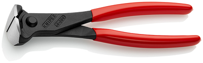 KNIPEX 68 01 200 Čelné cvikacie kliešte poplastované čierne atramentované 200 mm