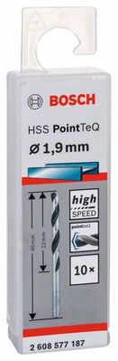BOSCH Csigafúró HSS PointTeQ 1,9 mm