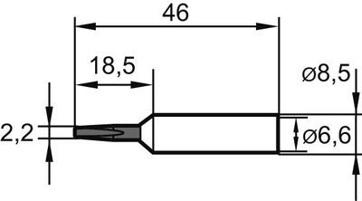 KURTZ ERSA Hrot spájkovací 2,2mm ERSADUR typ 832 ERSA