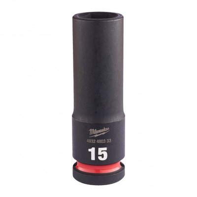 MILWAUKEE NÁSTRČNÝ KĽÚČ SHOCKWAVE 1/2" PREDĹŽENÝ HEX 15 MM 4932480333