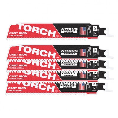 MILWAUKEE PÍLOVÝ LIST TORCH NITRUS CARBIDE 150 MM (5 KS) 48005561