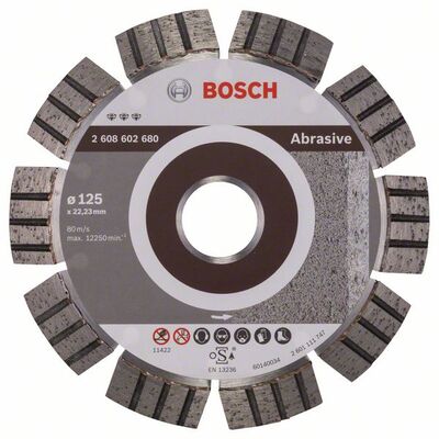 BOSCH Diamantový rezací kotouc Best for Abrasive 125 x 22,23 x 2,2 x 12 mm