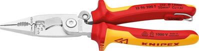 KNIPEX Kliešte elektroinštalačné 200mm multifunkčné Cr VDE / 1396200T Knipex