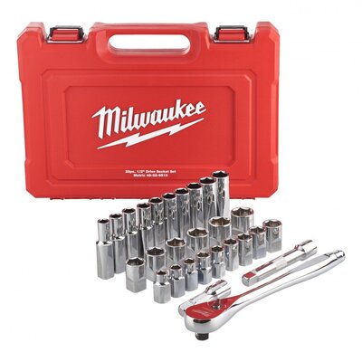 MILWAUKEE 1/2"-OS METRIKUS CSÚCS KULCS KÉSZLET (28 DB) 4932471864