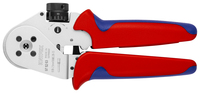 KNIPEX 97 52 63 Štvortŕňové lisovacie kliešte pre sústružené kontakty s multi-komponentnými úchopmi 