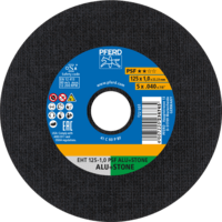 PFERD TOOLS Rezné kotúče EHT 125-1,0 PSF ALU+STONE/10