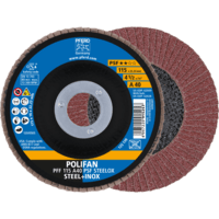 PFERD TOOLS POLIFAN-Disky s plochým okrajom PFF 115 A 40 PSF STEELOX