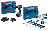 BOSCH GSR 18V-65 + 19 ks súprava ručného náradia - 0615A5007K
