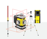 NIVEL SYSTEM Krížový laser 4×360° s červeným lúčom CL4R Set