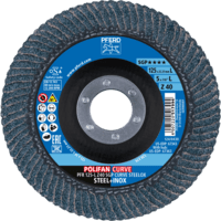 PFERD TOOLS POLIFAN-Disky s plochým okrajom PFR 125-L Z40 SGP CURVE STEELOX (2)