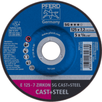 PFERD TOOLS Brúsky E 125-7 ZIRKON SG LIATINA+OCEL