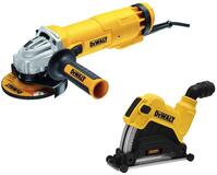 DeWALT SET UHLOVÁ BÚSKA 1400W S REZNÝM KRYTOM 125MM DWE46107