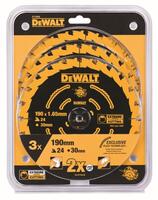 DeWALT Set 3x kotúč pílový EXTREME 190x30x1,65mm 24z (pre DWE575K / DWE576K)  DT10399