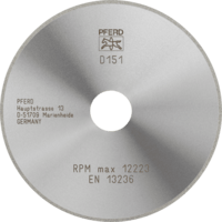 PFERD TOOLS Diamantové / CBN rezné nástroje EP Bond D1A1R 125-1,4-20 D 151 GAD