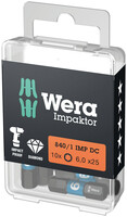 WERA 840/1 IMP DC Hex-Plus DIY Impaktor bity, 6 x 25 mm, 10-dielna súprava